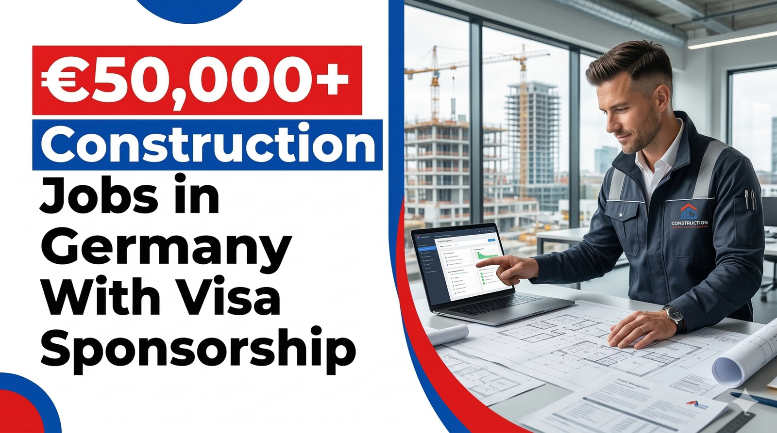 €50,000+ Construction Jobs in Germany With Visa Sponsorship